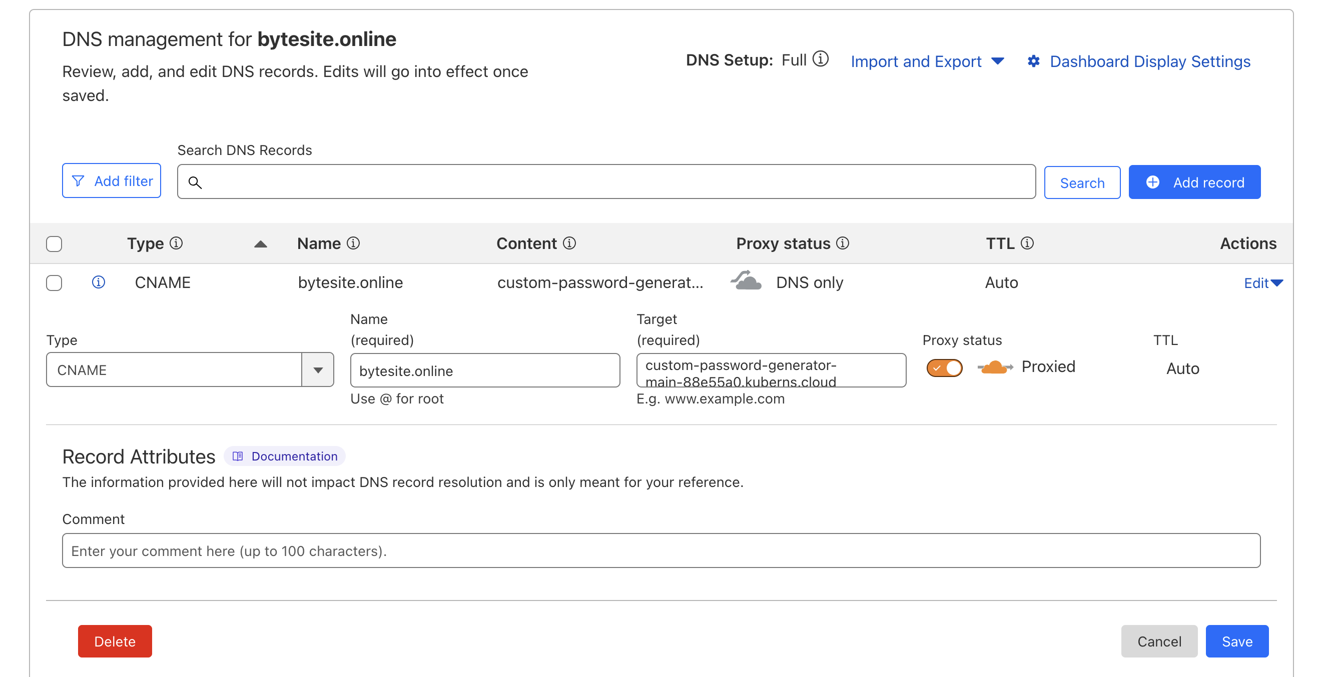 DNS Settings