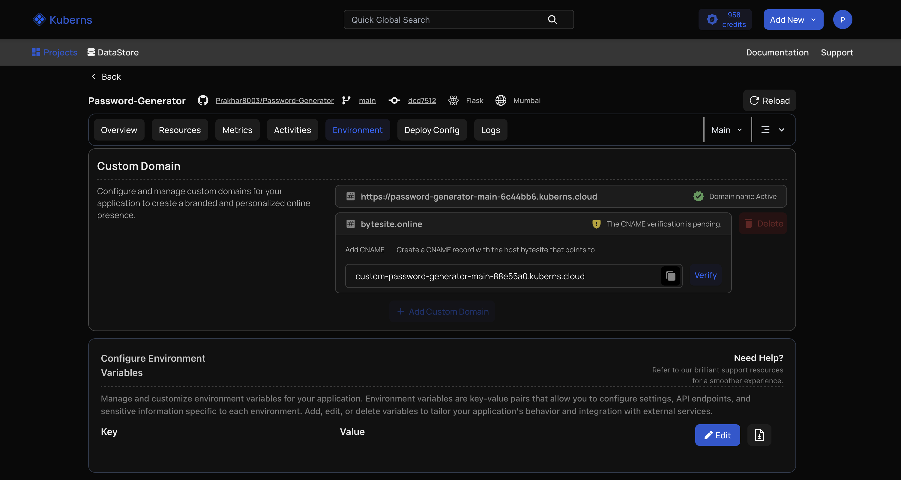 Update your custom domain