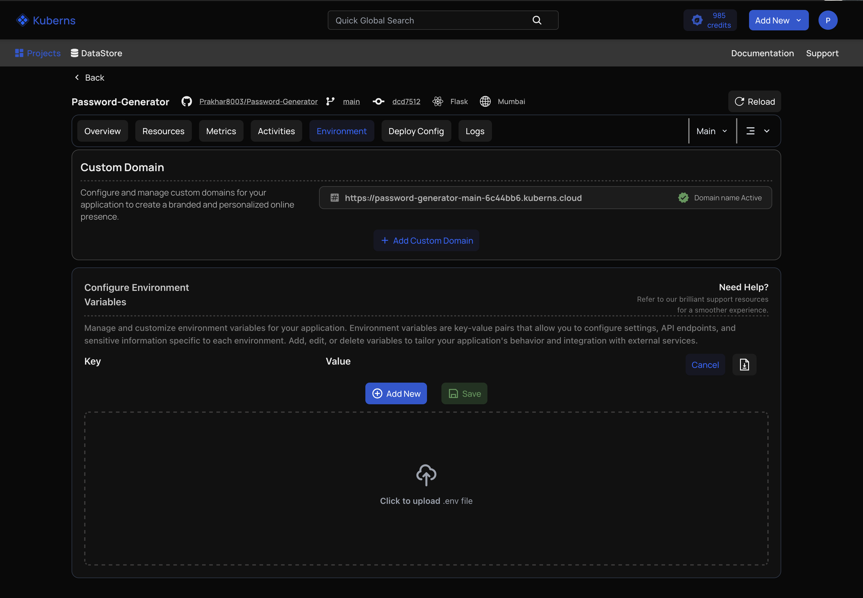 Add your custom domain