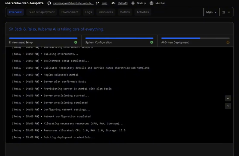 Deploy OpenClaw on Kuberns overview